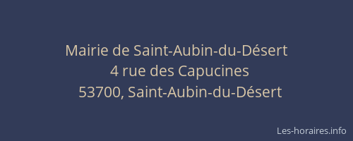 Mairie de Saint-Aubin-du-D&eacute;sert