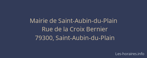 Mairie de Saint-Aubin-du-Plain