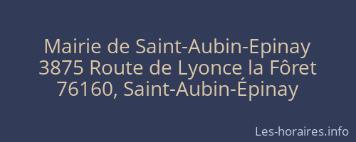 Mairie de Saint-Aubin-Epinay