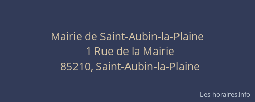 Mairie de Saint-Aubin-la-Plaine