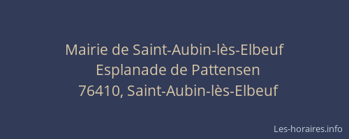 Mairie de Saint-Aubin-lès-Elbeuf