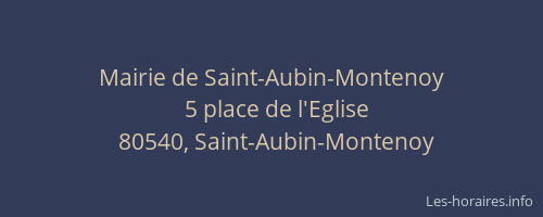 Mairie de Saint-Aubin-Montenoy