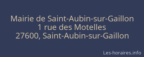 Mairie de Saint-Aubin-sur-Gaillon