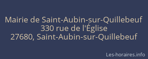Mairie de Saint-Aubin-sur-Quillebeuf