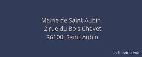 Mairie de Saint-Aubin