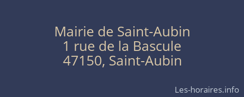 Mairie de Saint-Aubin
