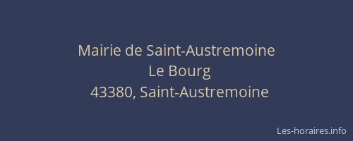 Mairie de Saint-Austremoine