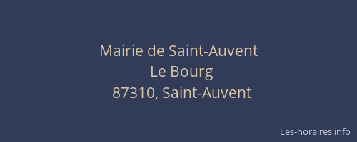 Mairie de Saint-Auvent