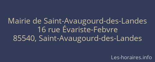 Mairie de Saint-Avaugourd-des-Landes