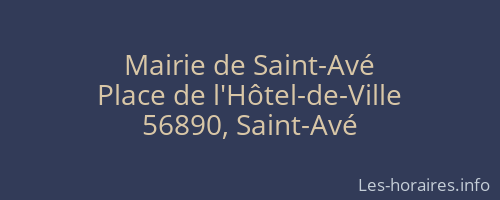 Mairie de Saint-Avé