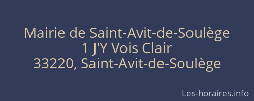 Mairie de Saint-Avit-de-Soulège