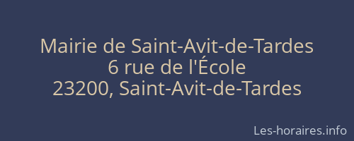 Mairie de Saint-Avit-de-Tardes