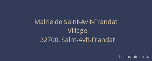 Mairie de Saint-Avit-Frandat