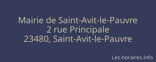 Mairie de Saint-Avit-le-Pauvre