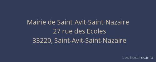 Mairie de Saint-Avit-Saint-Nazaire