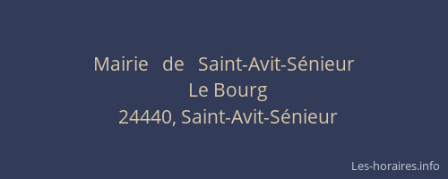 Mairie   de   Saint-Avit-Sénieur