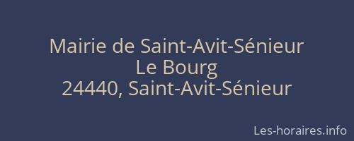 Mairie de Saint-Avit-Sénieur