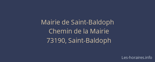 Mairie de Saint-Baldoph