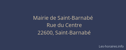 Mairie de Saint-Barnabé