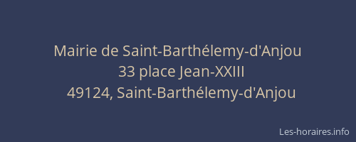 Mairie de Saint-Barthélemy-d'Anjou