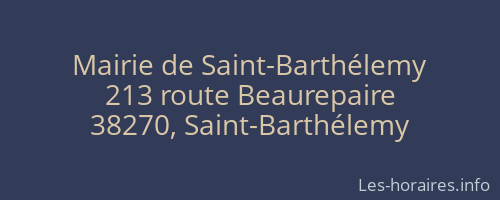 Mairie de Saint-Barthélemy