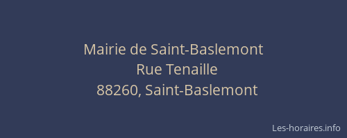 Mairie de Saint-Baslemont