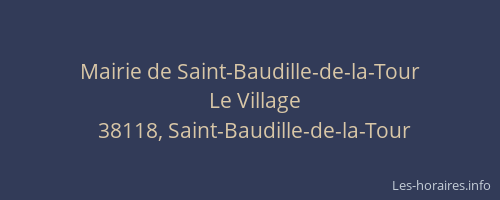 Mairie de Saint-Baudille-de-la-Tour