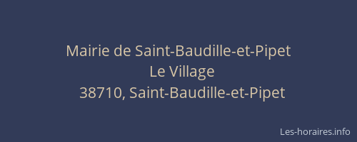 Mairie de Saint-Baudille-et-Pipet