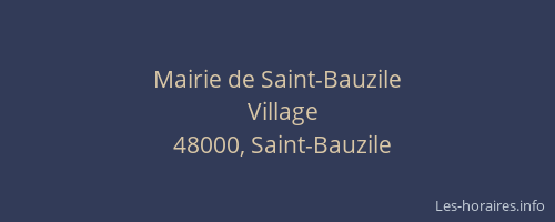 Mairie de Saint-Bauzile