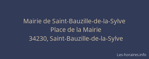 Mairie de Saint-Bauzille-de-la-Sylve