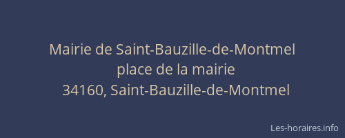 Mairie de Saint-Bauzille-de-Montmel