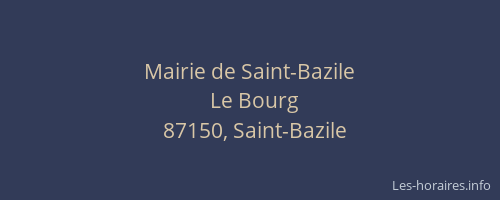 Mairie de Saint-Bazile