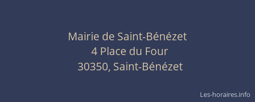 Mairie de Saint-B&eacute;n&eacute;zet