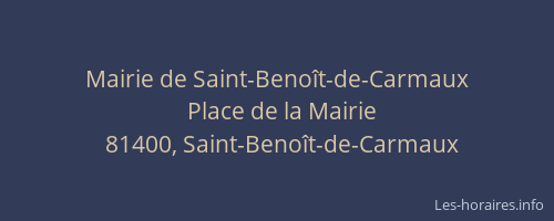 Mairie de Saint-Beno&icirc;t-de-Carmaux