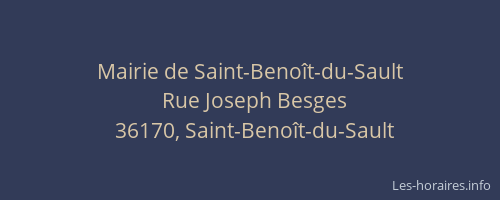 Mairie de Saint-Beno&icirc;t-du-Sault