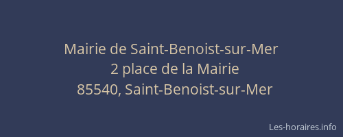 Mairie de Saint-Benoist-sur-Mer