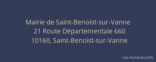 Mairie de Saint-Benoist-sur-Vanne