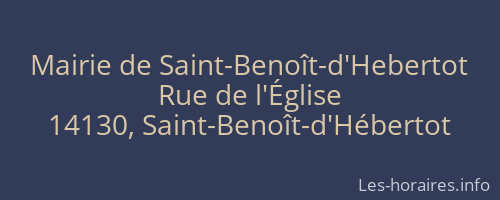 Mairie de Saint-Benoît-d'Hebertot