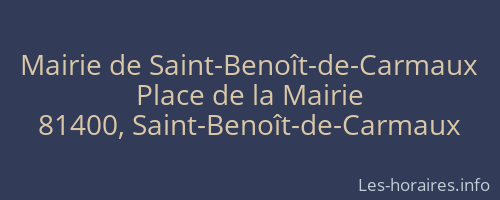 Mairie de Saint-Benoît-de-Carmaux