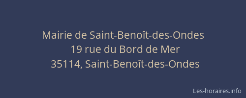Mairie de Saint-Benoît-des-Ondes