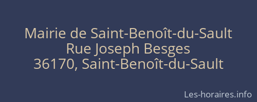 Mairie de Saint-Benoît-du-Sault