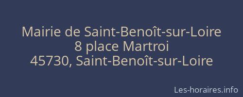 Mairie de Saint-Benoît-sur-Loire