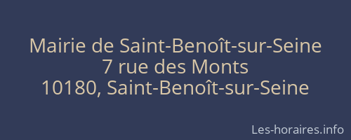 Mairie de Saint-Benoît-sur-Seine