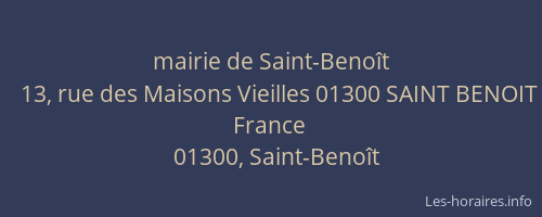 mairie de Saint-Benoît