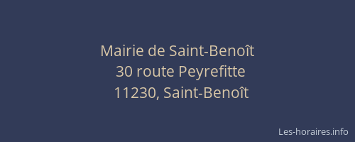 Mairie de Saint-Benoît
