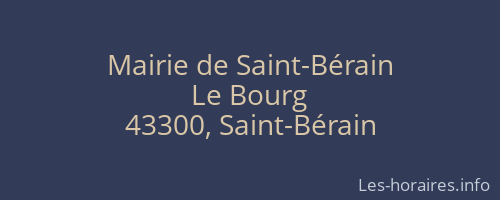 Mairie de Saint-Bérain