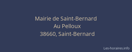 Mairie de Saint-Bernard