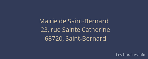 Mairie de Saint-Bernard