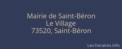 Mairie de Saint-Béron