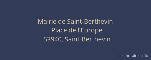 Mairie de Saint-Berthevin